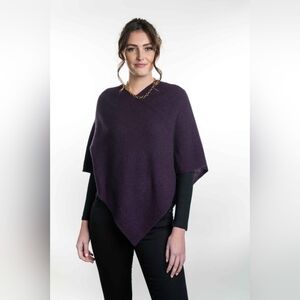 The Cashmere Project Pullover Poncho 100%cashmere One Size Auberg8ne